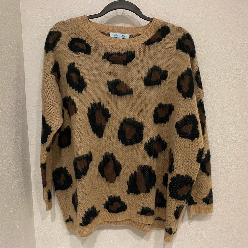 Cheetah print sweater